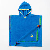 Kinder-Badeponcho blau Baumwolle B/L: ca. 65x65 cm Kinder-Badeponcho - blau (65,00/65,00cm) - BENETTON