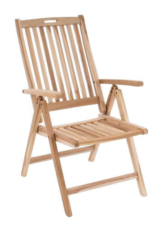 Thumbnail - VCM Gartenstuhl braun Teakholz B/H/T: ca. 56x110x75 cm