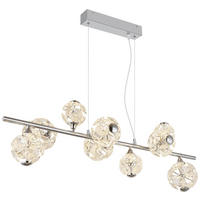 GLOBO Pendelleuchte VIRINA - klar/Chrom (86,60/36,00/120,00cm) - GLOBO