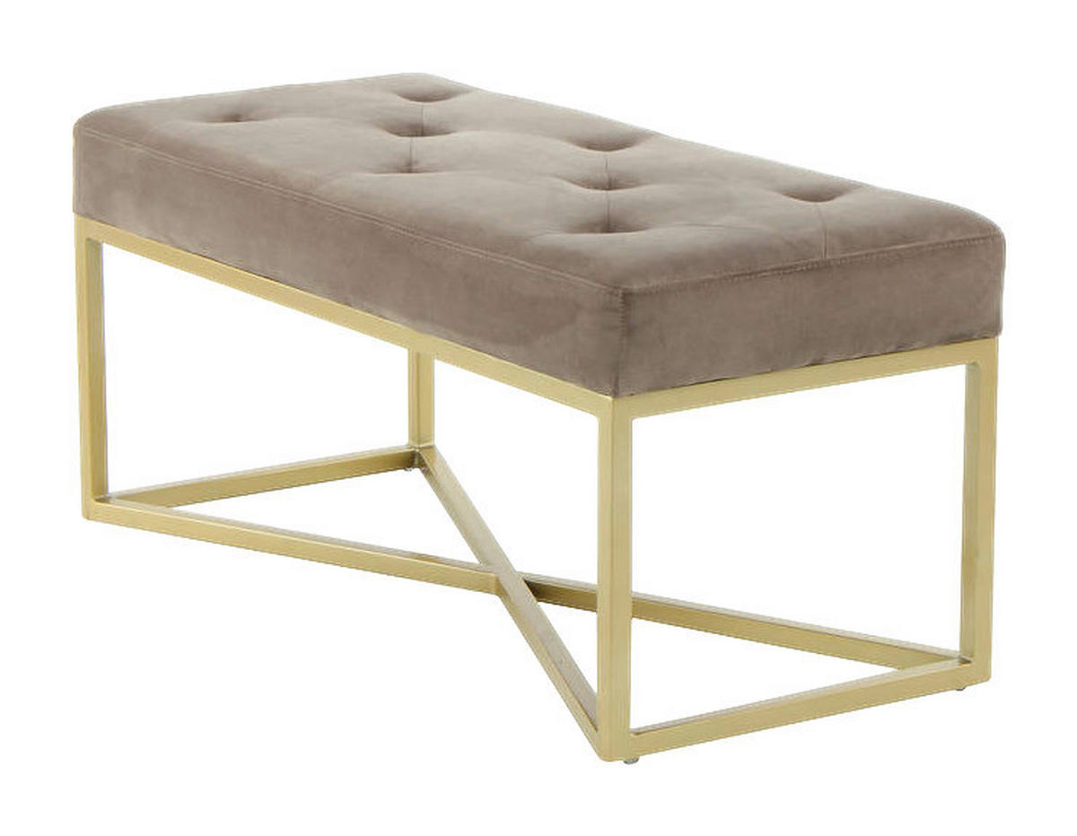 Sitzbank Cameron 100 taupe B/H/T: ca. 90x40x40 cm Cameron 100 - gold/taupe (90,00/40,00/40,00cm) - 360 Living