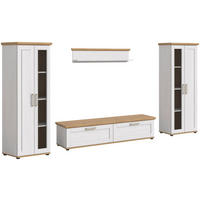 Wohnwand VERONA Lärche Nachbildung Eiche Nachbildung B/H/T: ca. 336x161x40 cm VERONA - Eiche/Lärche (336,00/161,00/40,00cm) - xonox.home