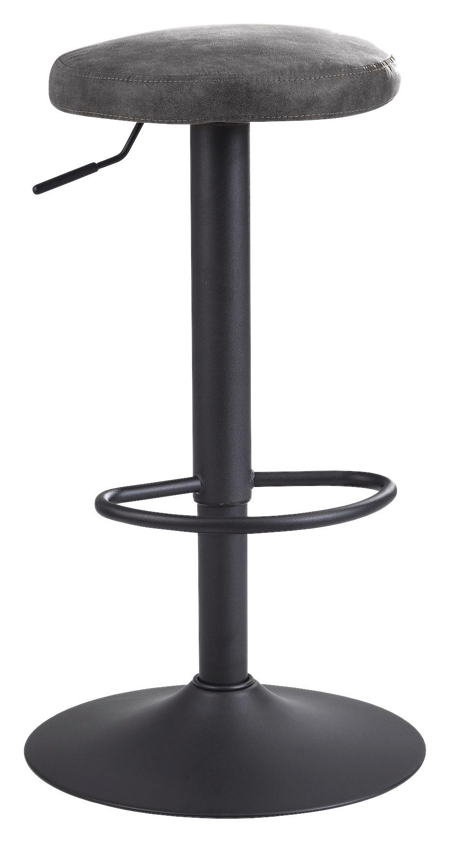 Barhocker grau schwarz Eisen Polyester B/H/T: ca. 40x79x40 cm Barhocker - schwarz/grau (40,00/79,00/40,00cm) - Wohnling