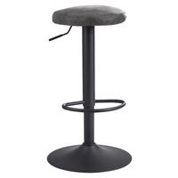 Barhocker grau schwarz Eisen Polyester B/H/T: ca. 40x79x40 cm Barhocker - schwarz/grau (40,00/79,00/40,00cm) - Wohnling