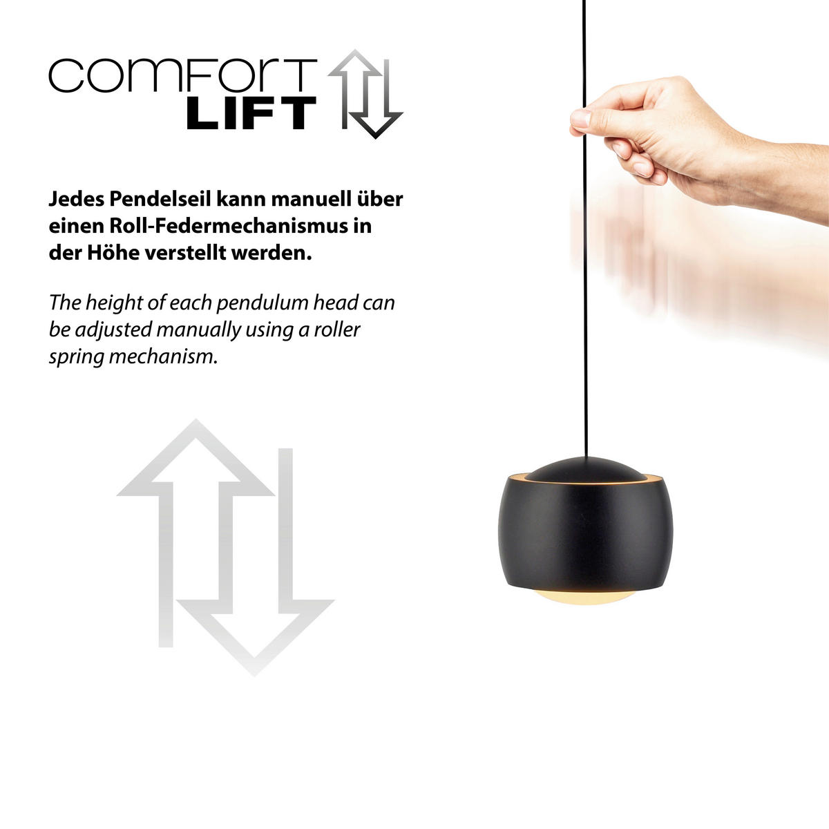 Just Light Pendelleuchte schwarz Pendelleuchte_Ballini schwarz - schwarz - Just Light