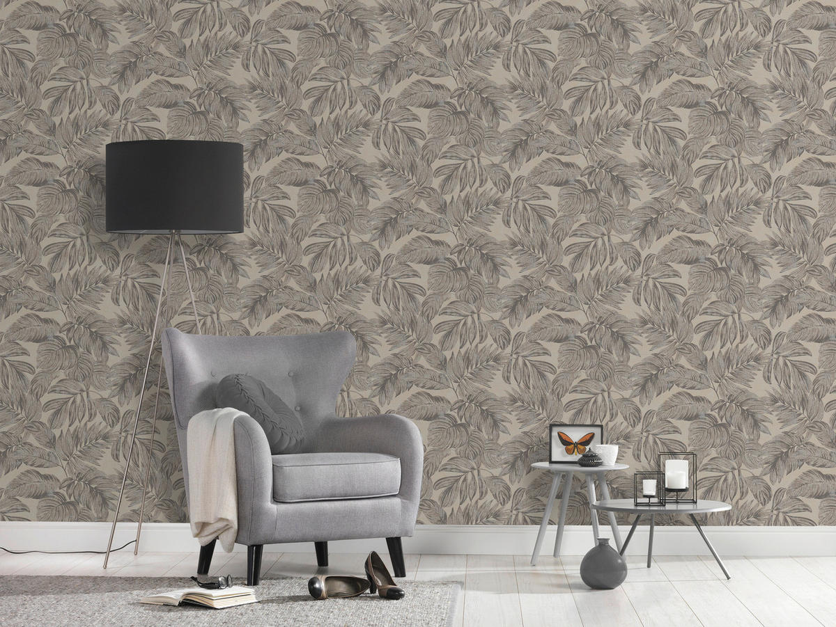 A.S.Creation Vliestapete beige grau B/H/D: ca. 53x1005x10 cm Vliestapete - beige/grau (10,00/1005,00cm) - A.S.Creation