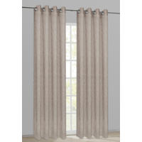 Ösenvorhang Blätter taupe B/L: ca. 140x245 cm Blätter - taupe (140,00/245,00cm) - Happy Home