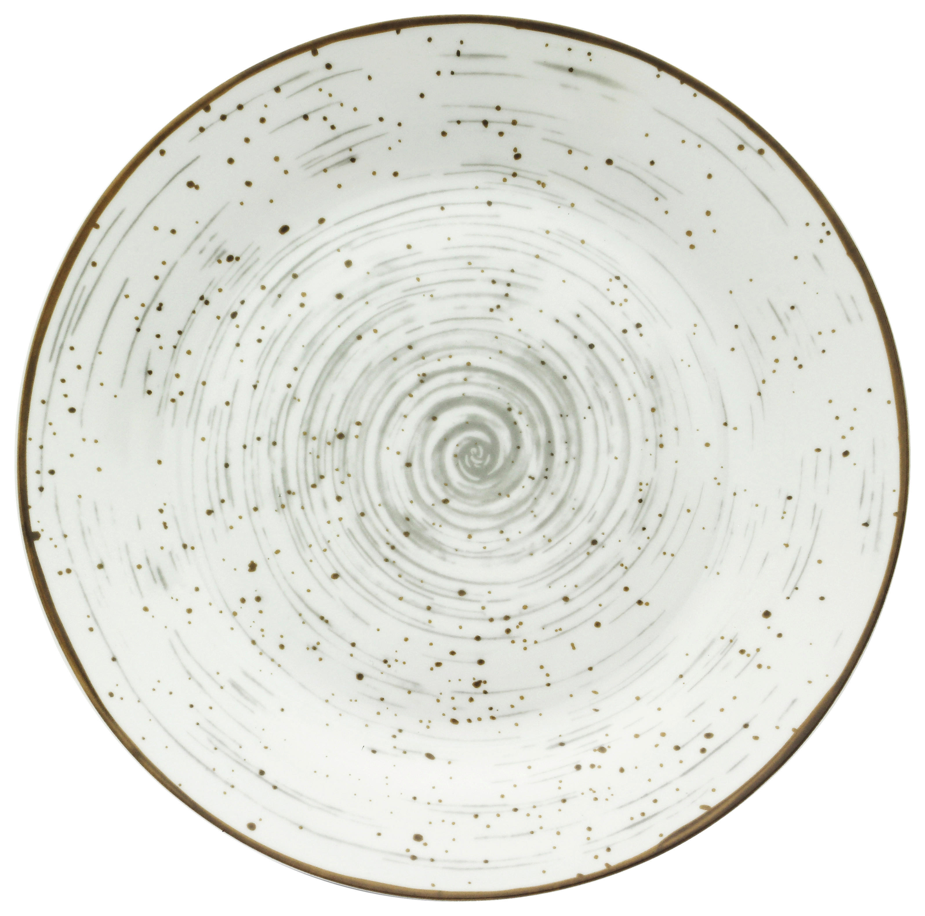 Essteller flach grau Porzellan D: ca. 26,5 cm Essteller_flach_Pur - grau (26,50cm)