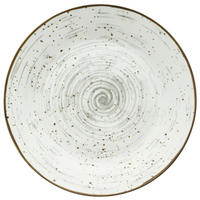 Essteller flach grau Porzellan D: ca. 26,5 cm Essteller_flach_Pur - grau (26,50cm)