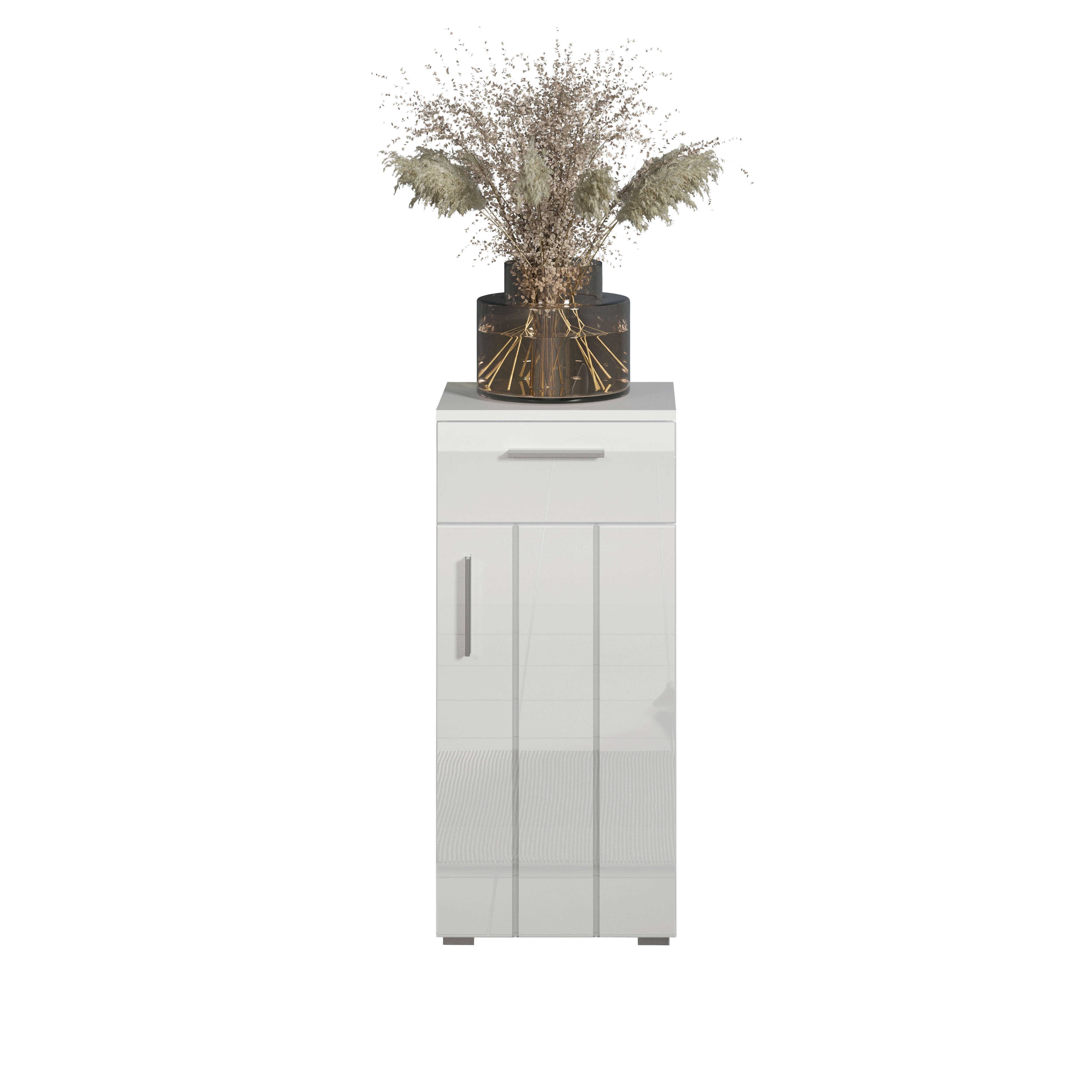 Stauraumelement Wons weiß Hochglanz weiß matt B/H/T: ca. 37x83x31 cm Wons - weiß (37,00/83,00/31,00cm) - Trendteam