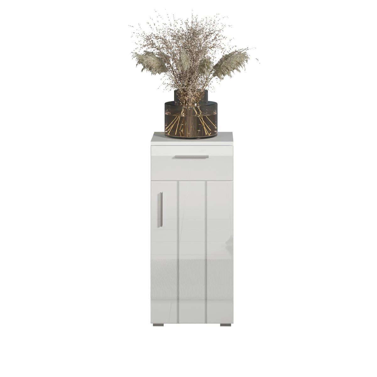 Stauraumelement Wons weiß Hochglanz weiß matt B/H/T: ca. 37x83x31 cm Wons - weiß (37,00/83,00/31,00cm) - Trendteam