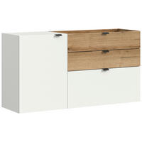 Hängeschuhschrank Naro weiß Evoke Oak Nachbildung B/H/T: ca. 120x64x37 cm Naro - weiß (120,00/64,00/37,00cm) - xonox.home