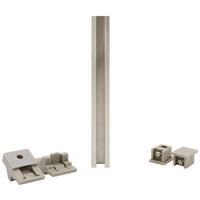 Gardinenschiene smart Edelstahloptik Metall L: ca. 120 cm 1.0 Läufe smart - Edelstahloptik (120,00cm) - ondeco