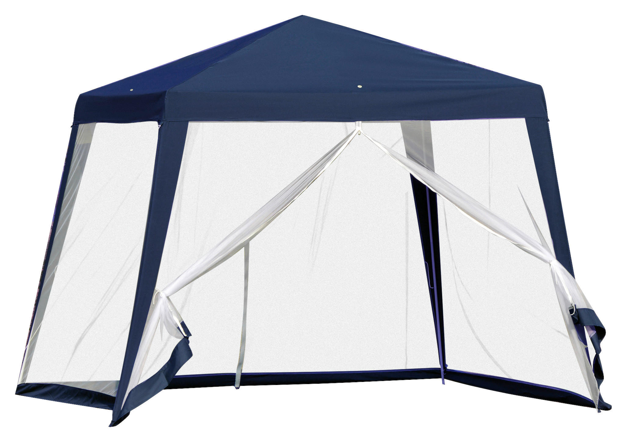 Outsunny Pavillon blau Polyester B/H/L: ca. 300x245x300 cm Pavillon - blau (300,00/300,00/245,00cm) - Outsunny