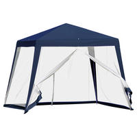 Outsunny Pavillon blau Polyester B/H/L: ca. 300x245x300 cm Pavillon - blau (300,00/300,00/245,00cm) - Outsunny