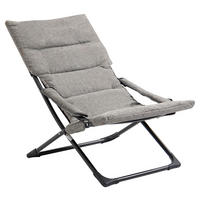 Outsunny Klappstuhl mit Auflage grau Stahl B/H/L: ca. 94x79x66 cm Klappstuhl_mit_Auflage - grau (66,00/94,00/79,00cm) - Outsunny