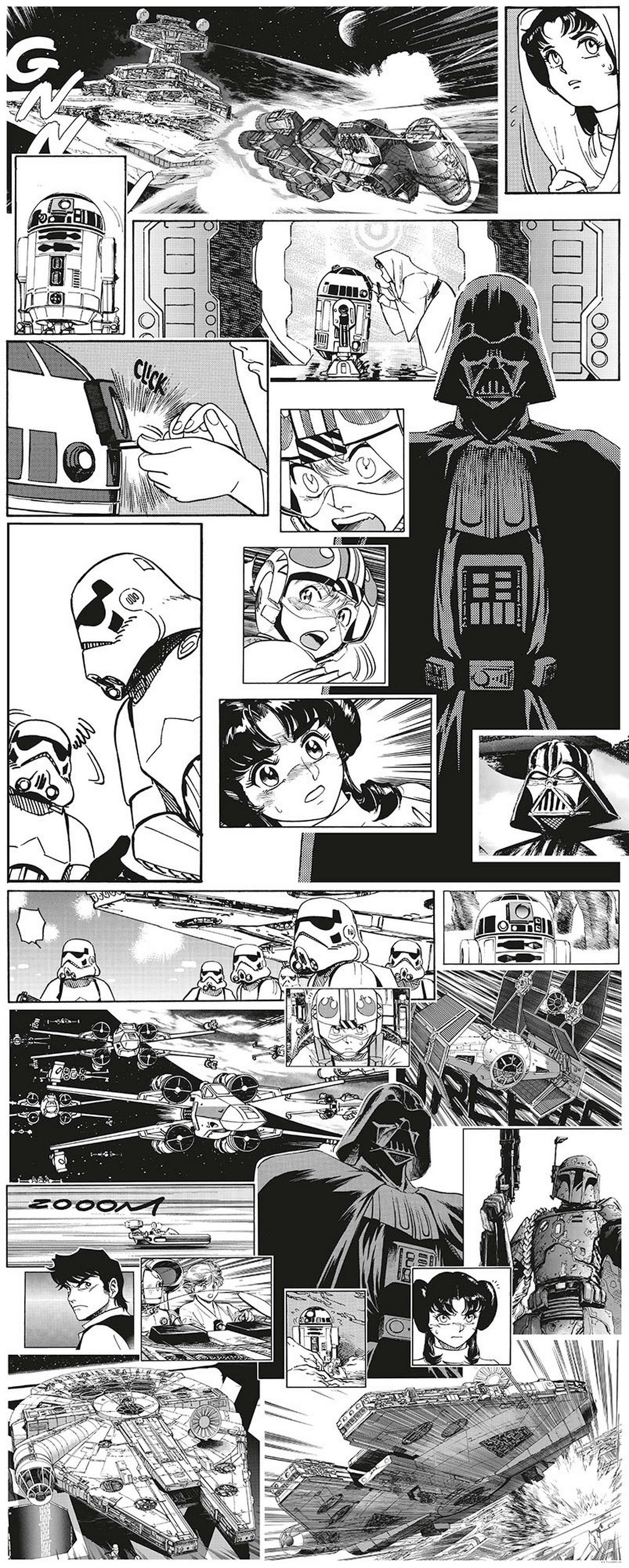Komar Fototapete Star Wars Manga Madness B/L: ca. 100x250 cm Star Wars Manga Madness - (100,00/250,00cm) - Komar