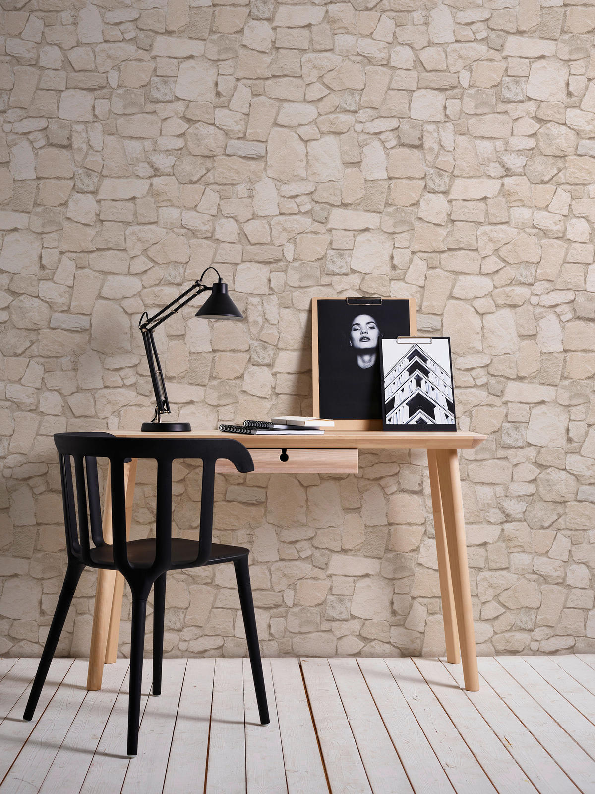 Papiertapete Steinoptik braun beige B/L: ca. 53x1005 cm Papiertapete_6924-29 - braun/beige (53,00/1005,00cm)