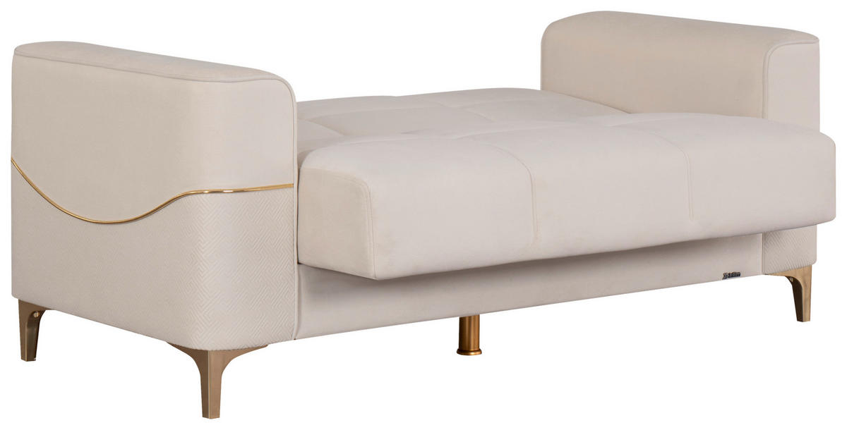 Sofa 3-2-1 Salda beige Microfaser Salda - gold/beige