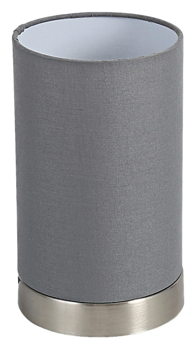 POCOline Tischleuchte Robin grau nickel matt Stoff Metall H/D: ca. 20x12 cm E14 1 Brennstellen Robin - nickel matt/grau (12,00/20,00cm) - POCOline