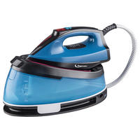 Topmatic Dampfbügelstation SGS-2500.1 blau schwarz Kunststoff Keramik B/H/T: ca. 36x19x18 cm Dampfstation SGS-2500.1 - blau/schwarz (36,00/19,00/18,00cm) - Topmatic