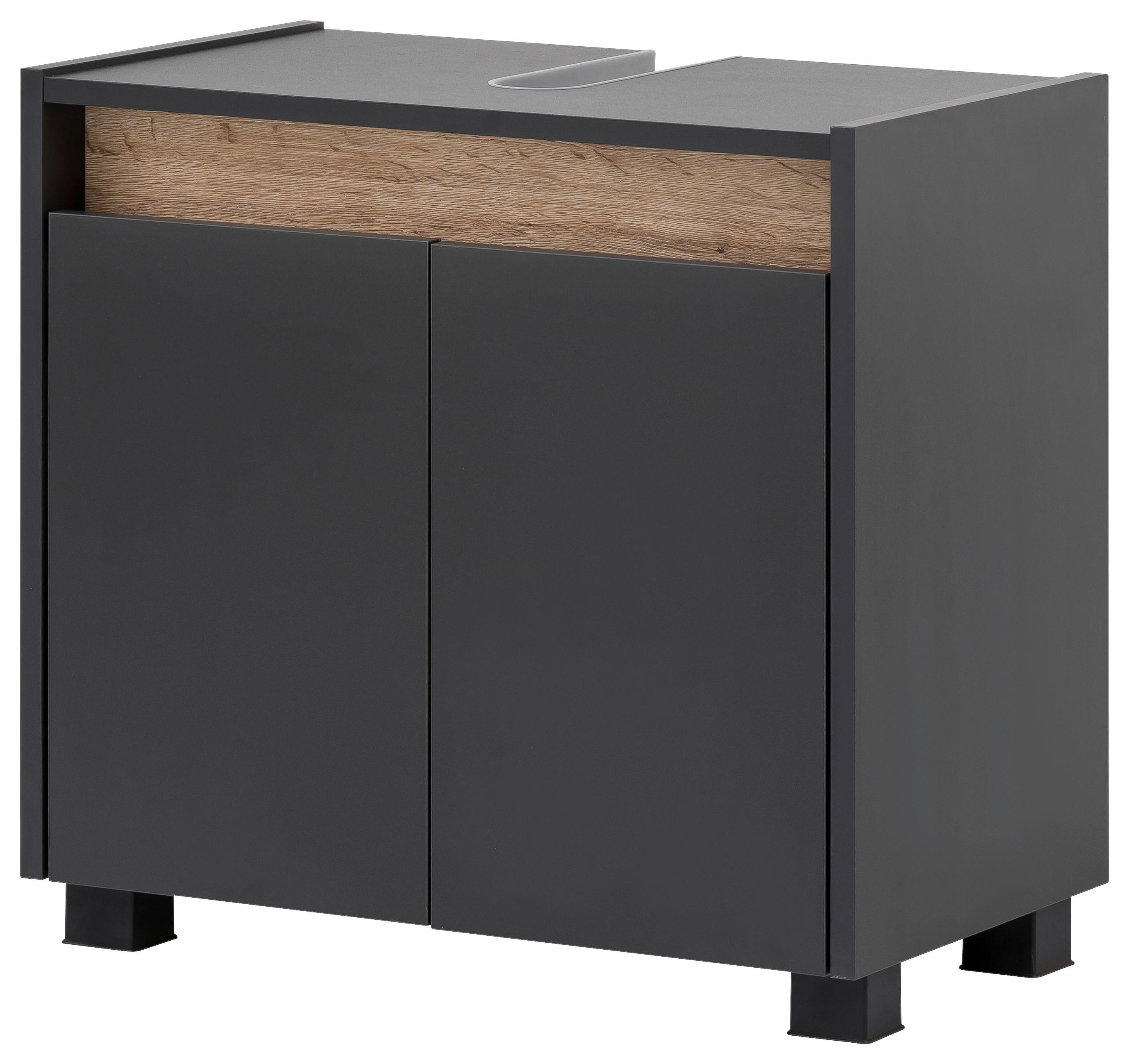 Waschbeckenunterschrank Cosmo anthrazit B/H/T: ca. 56,9x54,6x33 cm Cosmo - anthrazit (56,90/54,60/33,00cm) - Möbelpartner