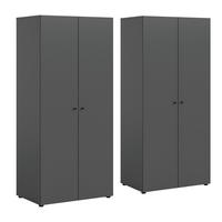 Kleiderschrank DARWIN anthrazit B/H/T: ca. 160x176x51 cm DARWIN - anthrazit (160,00/176,00/51,00cm) - xonox.home
