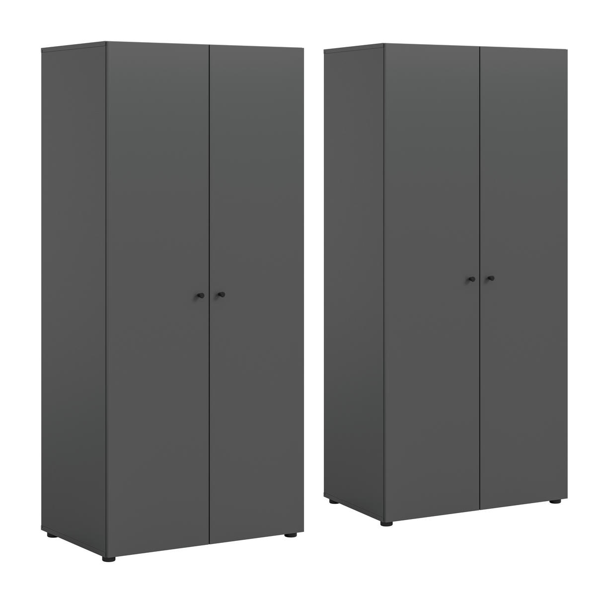 Kleiderschrank DARWIN anthrazit B/H/T: ca. 160x176x51 cm DARWIN - anthrazit (160,00/176,00/51,00cm) - xonox.home