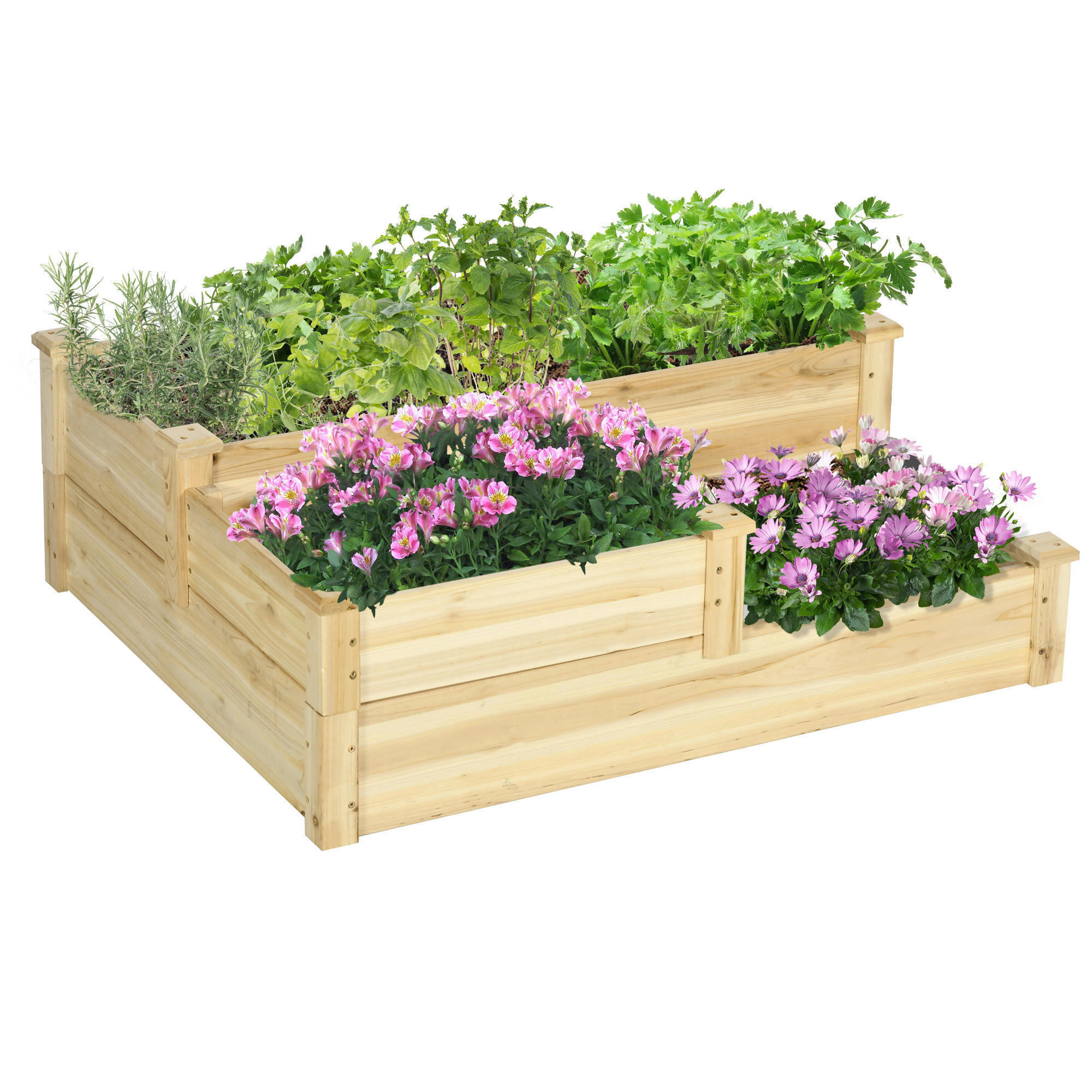 Outsunny Gartenbeet B/H/L: ca. 88x36x108 cm Gartenbeet - natur (108,00/88,00/36,00cm) - Outsunny