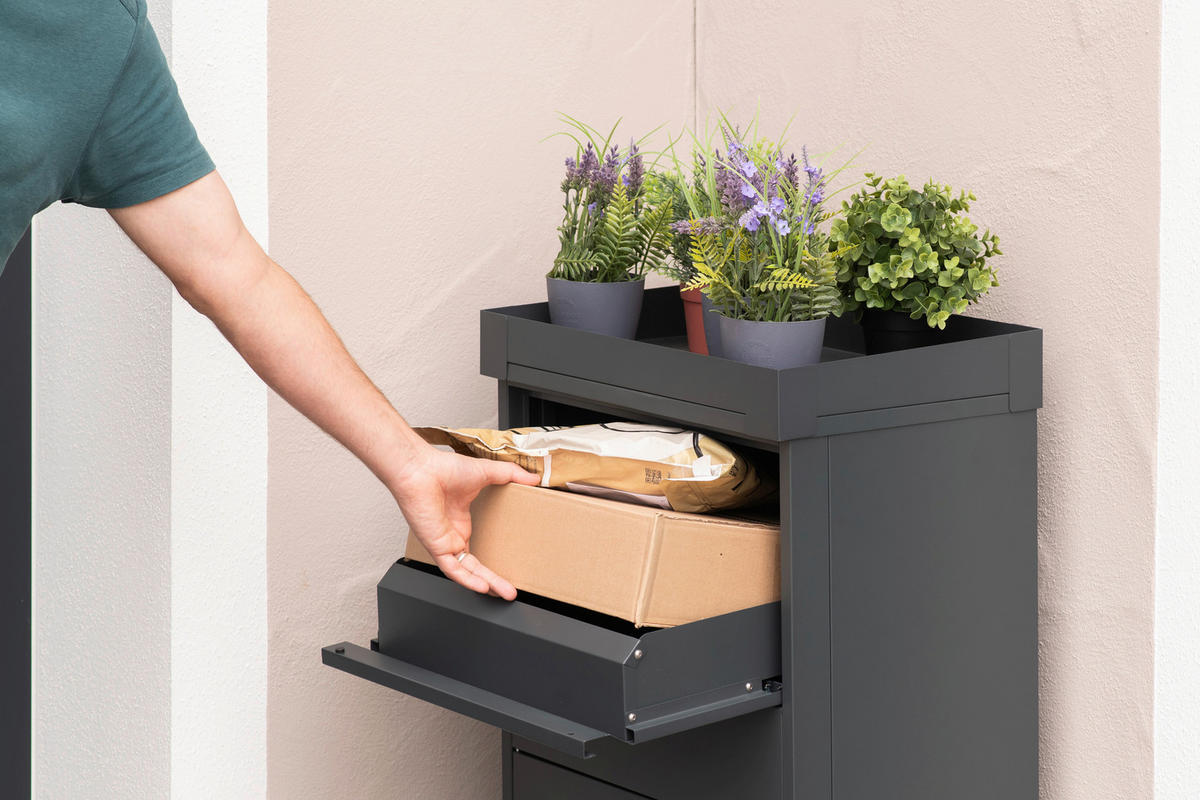 Westmann Paketbox Piet anthrazit B/H/T: ca. 50x105x37 cm Piet - anthrazit (50,00/105,00/37,00cm) - Westmann