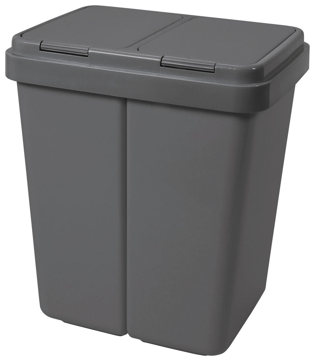 Mülleimer anthrazit B/H/L: ca. 44x49x33 cm Ökoabfalleimer_Duo-Bin - anthrazit (33,00/44,00/49,00cm)