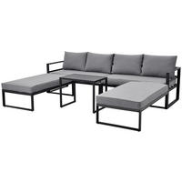 Loungeset Bilbao schwarz Stahl Bilbao - schwarz/grau