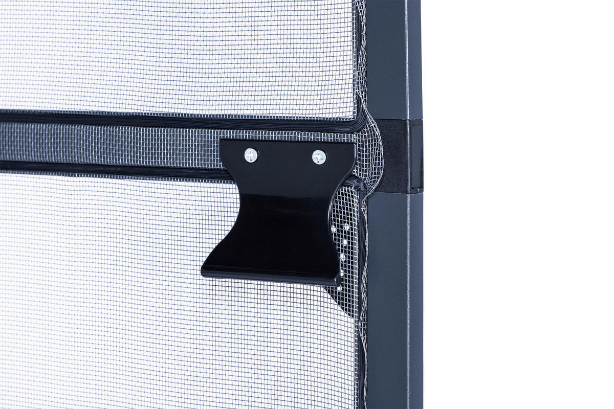 Fliegengitter anthrazit B/L: ca. 100x210 cm Fliegengitter-Spannrahmen-Tür - anthrazit (100,00/210,00cm)