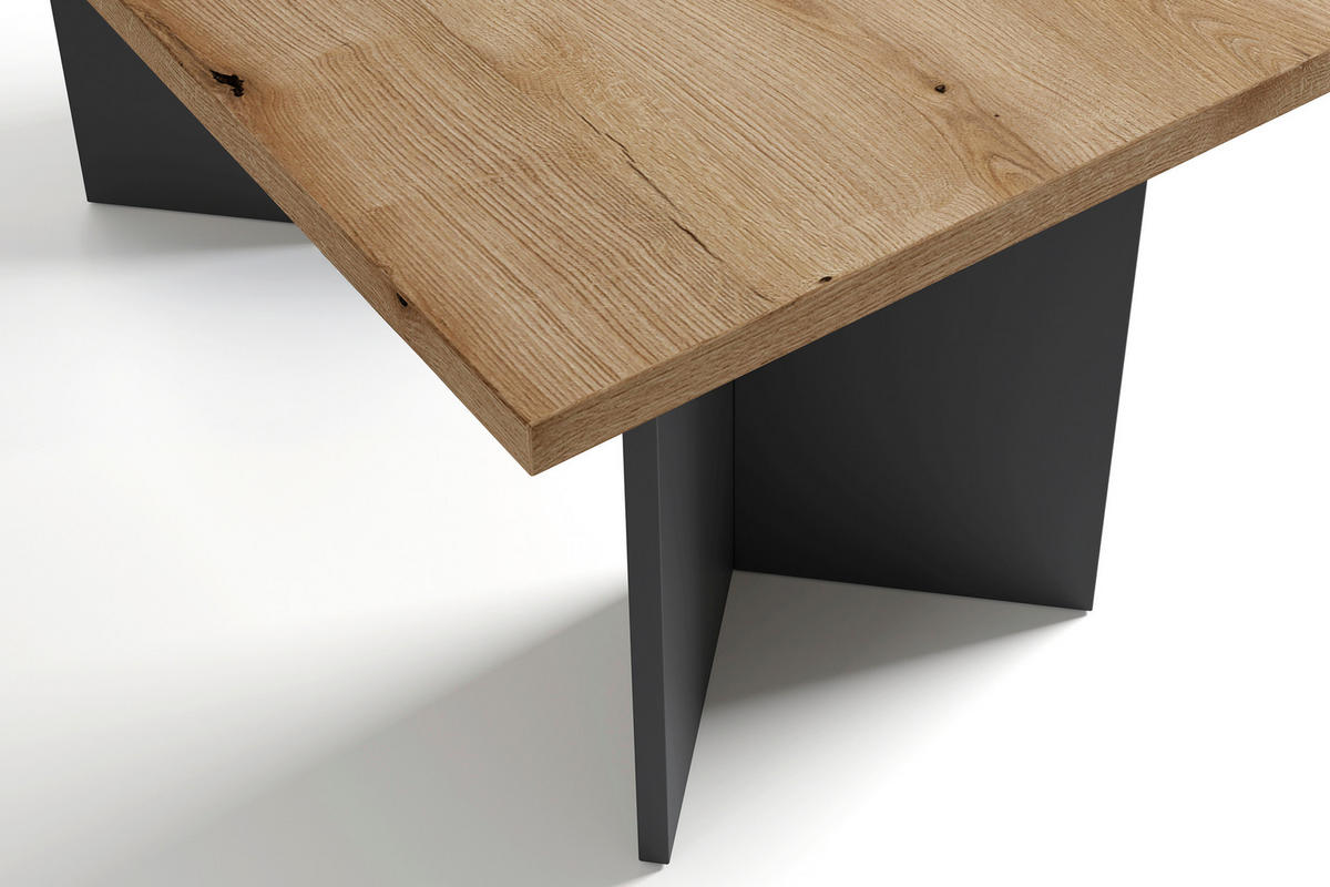 Tisch MARTEN Eiche anthrazit B/H/T: ca. 160x90x75,5 cm MARTEN - Eiche/anthrazit (160,00/90,00/75,50cm) - byLIVING