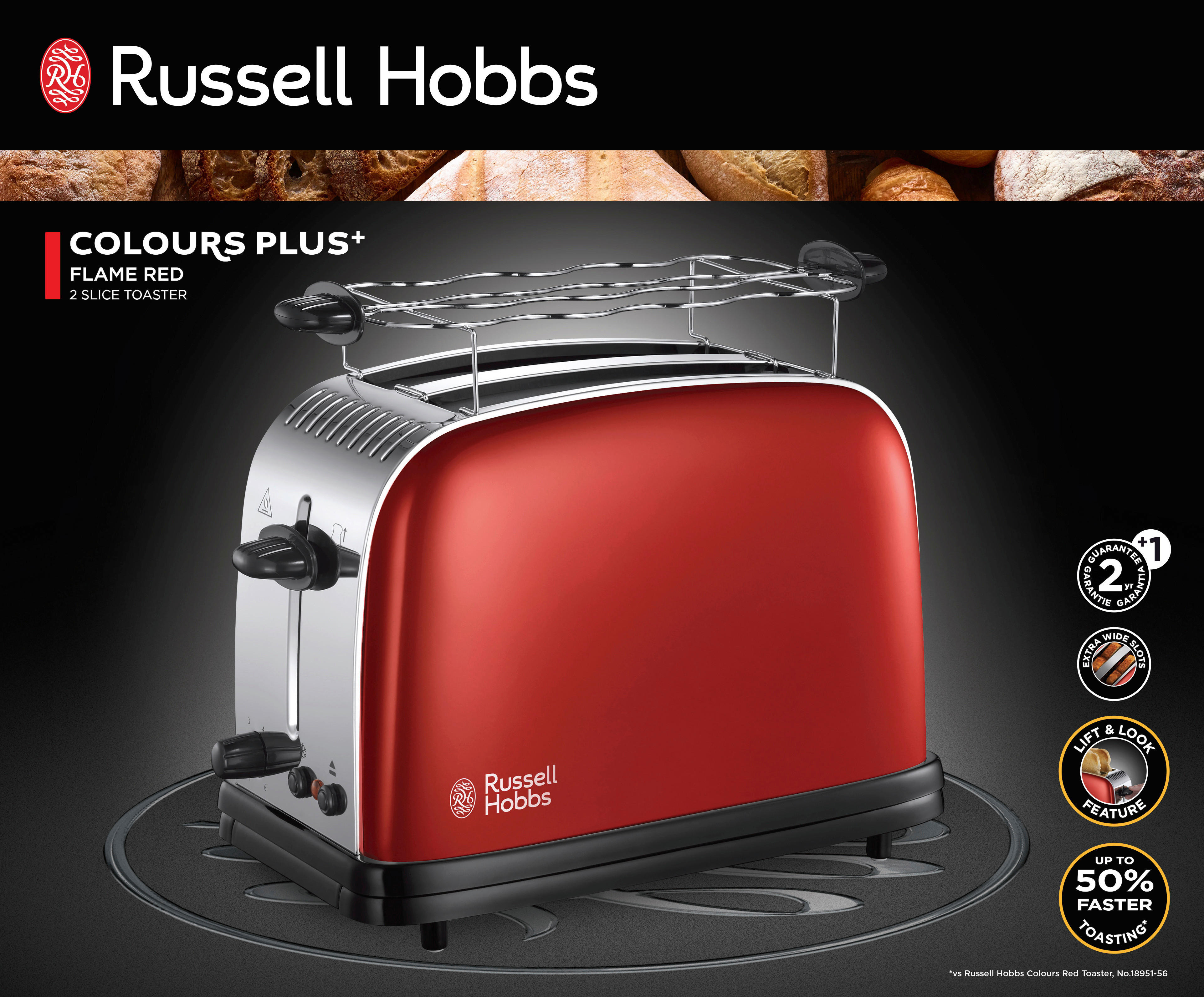 Russell Hobbs Toastautomat 23330-56 rot ...