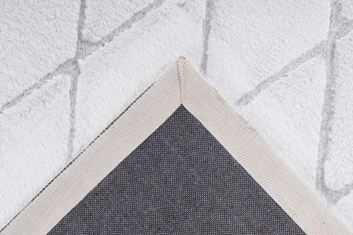 360Living Teppich Vivica graublau B/L: ca. 160x230 cm Vivica - weiß/graublau (160,00/230,00cm) - 360Living