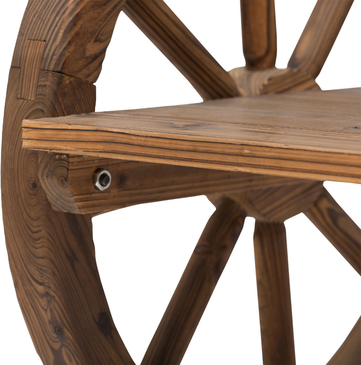 Outsunny Gartenbank dunkelbraun Holz B/H/T: ca. 114x80x58 cm Gartenbank - dunkelbraun (114,00/80,00/58,00cm) - Outsunny