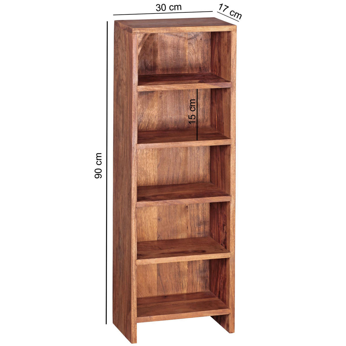 CD Regal natur B/H/T: ca. 30x90x17 cm CD Regal - natur (30,00/90,00/17,00cm) - Wohnling