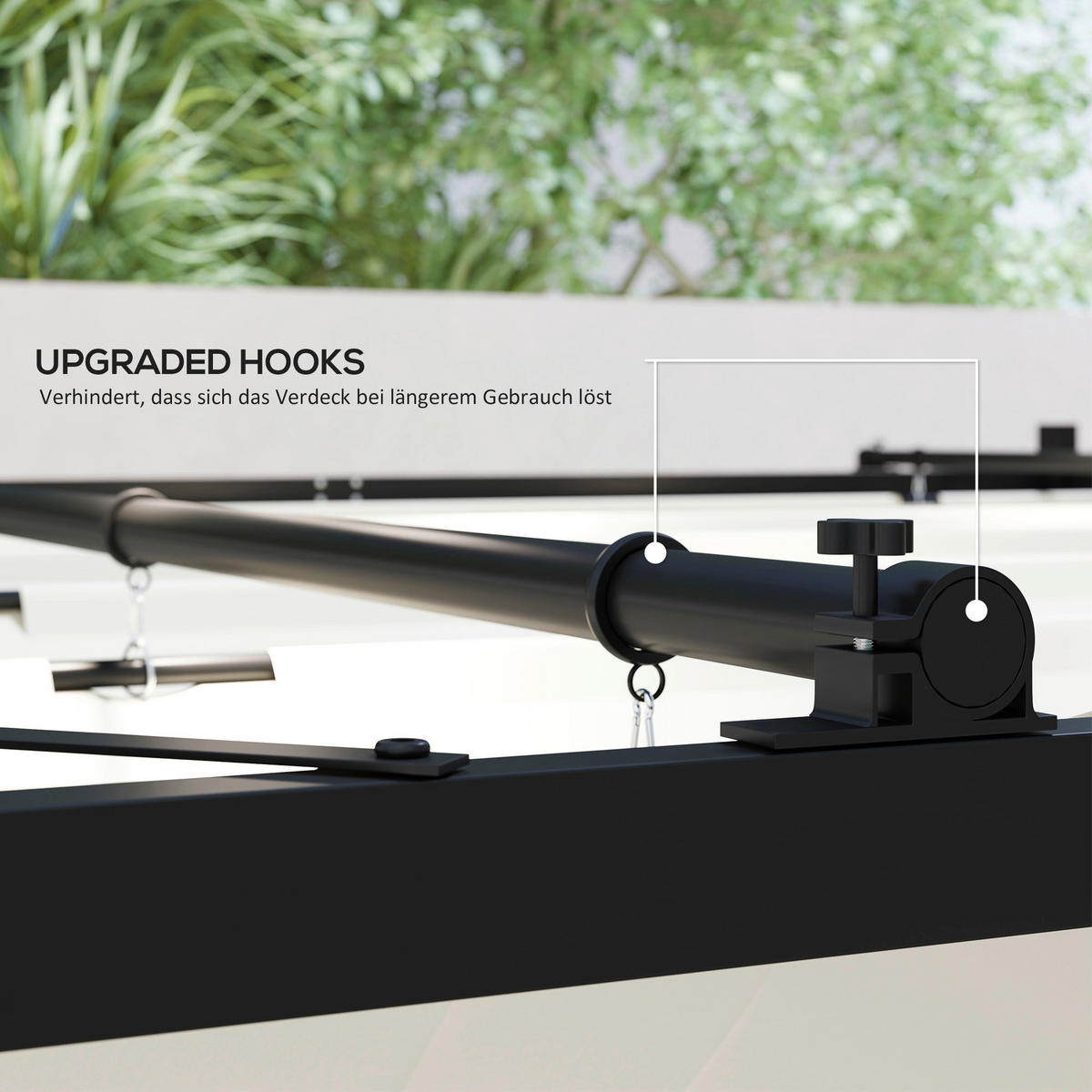 Outsunny Pergola cremeweiß Metall B/H/L: ca. 298x230x298 cm Pergola - cremeweiß (298,00/298,00/230,00cm) - Outsunny