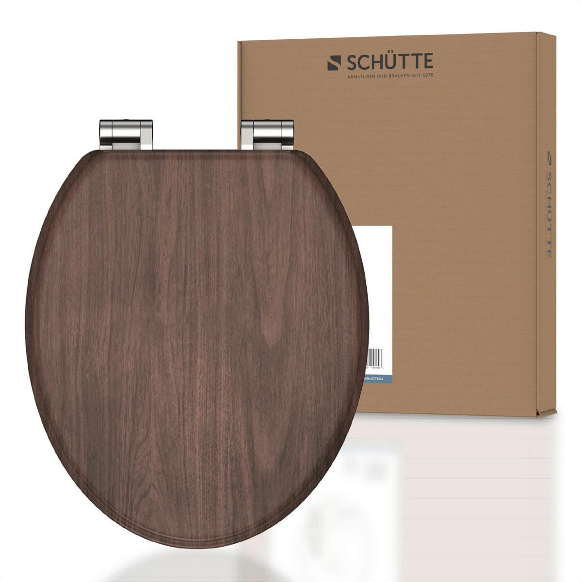 WC-Sitz DARK WOOD braun MDF B/H/T: ca. 37,5x5,5x43,5 cm DARK WOOD - braun (37,50/5,50/43,50cm) - SCHÜTTE