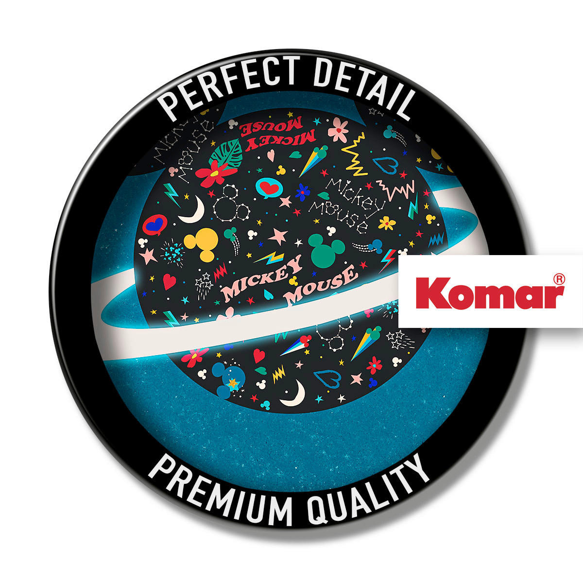 Komar Fototapete Planet Mickey IADX4-026 blau schwarz B/H: ca. 200x280 cm Planet Mickey IADX4-026 - blau/schwarz (200,00/280,00cm) - Komar