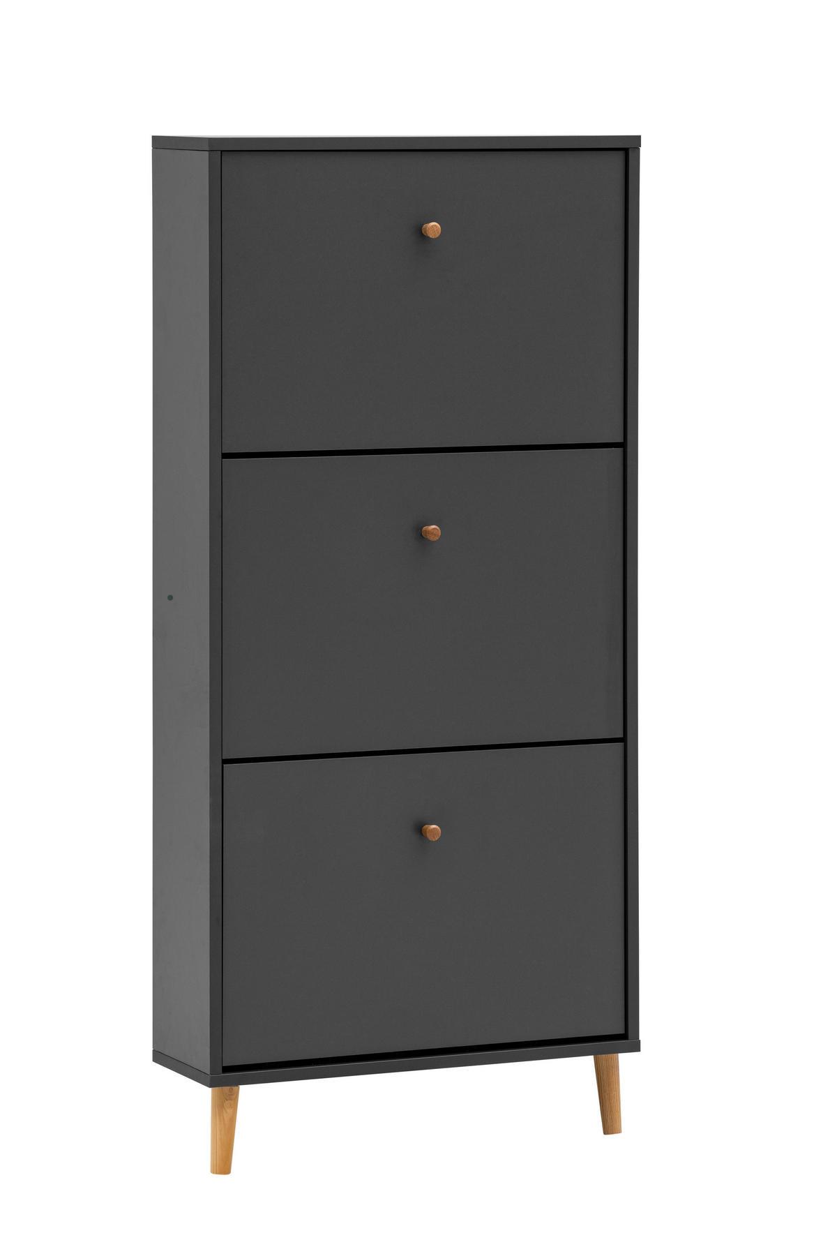 Schuhkipper Bjarne anthrazit B/H/T: ca. 59,8x131x20 cm Bjarne - anthrazit (59,80/131,00/20,00cm) - Möbelpartner