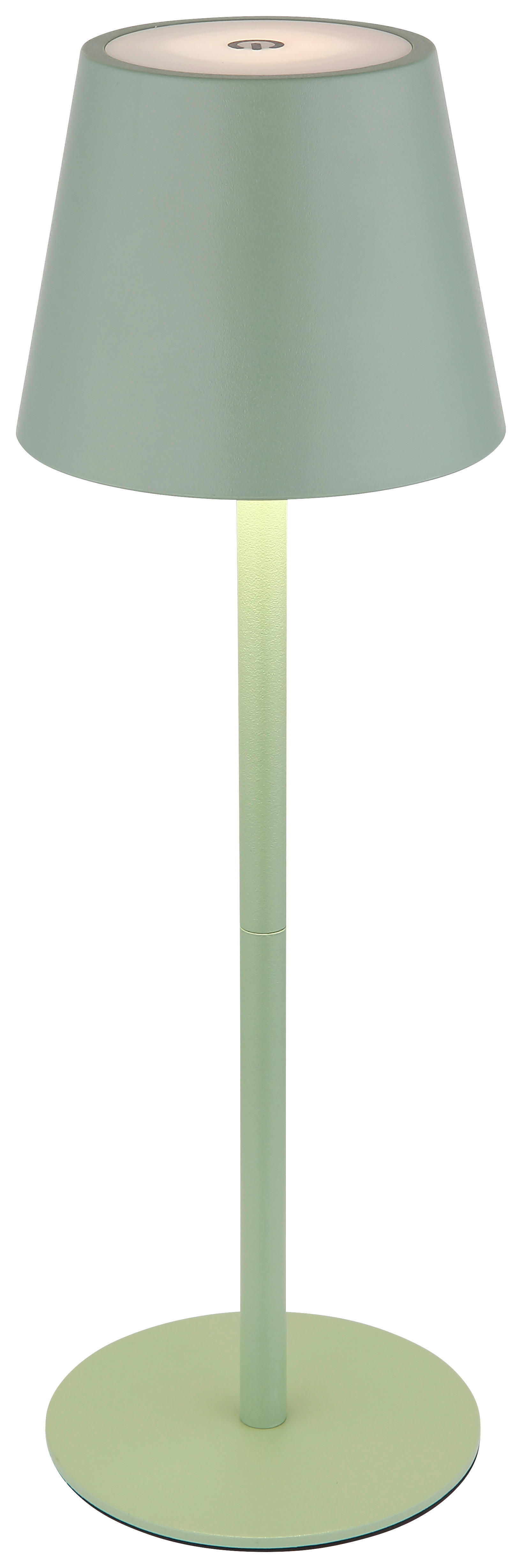 GLOBO LED-Tischleuchte Opal hellgrün Metall Kunststoff H/D: ca. 36x11,5 cm 1 Brennstellen VANNIE I - hellgrün/Opal (11,50/36,00cm) - GLOBO