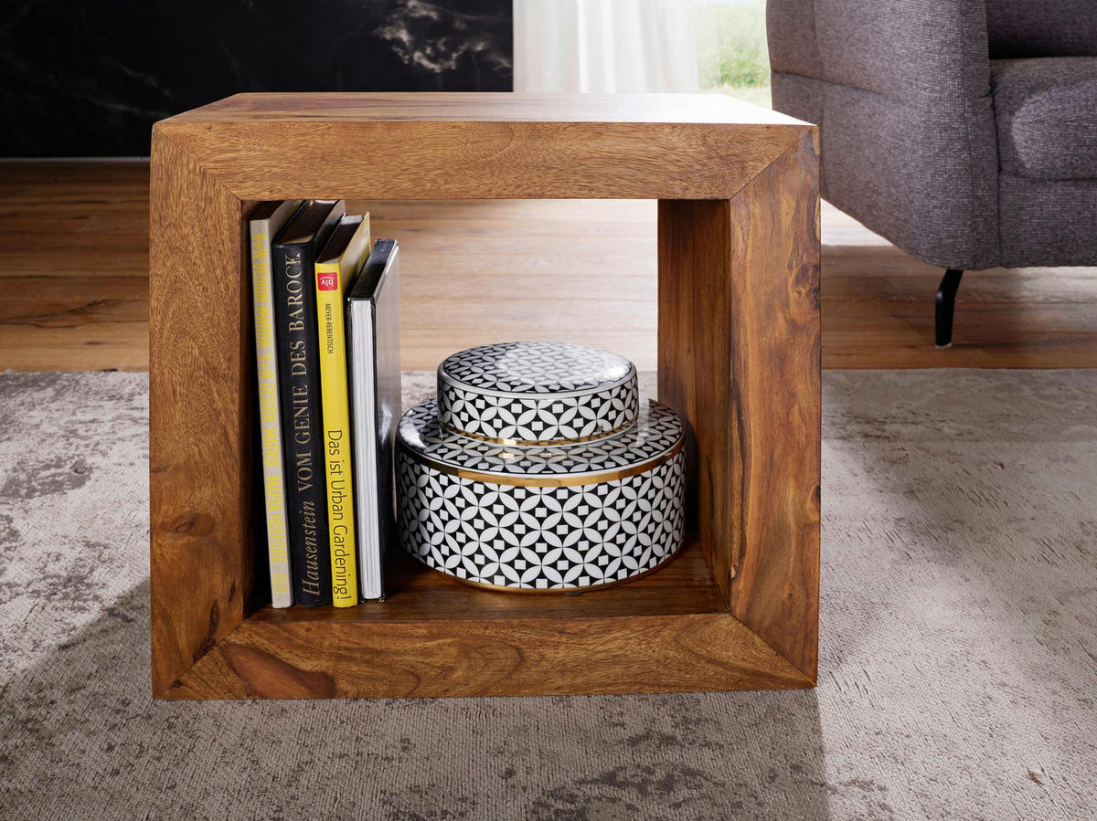 Standregal natur B/H/T: ca. 44x44x33 cm Standregal Cube - natur (44,00/44,00/33,00cm) - Wohnling