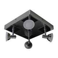 Näve Leuchten LED-Deckenleuchte NV1226942 Chrom Metall Glas B/H/T: ca. 28x13x28 cm 4 Brennstellen Jericho - Chrom (28,00/13,00/28,00cm) - Näve Leuchten