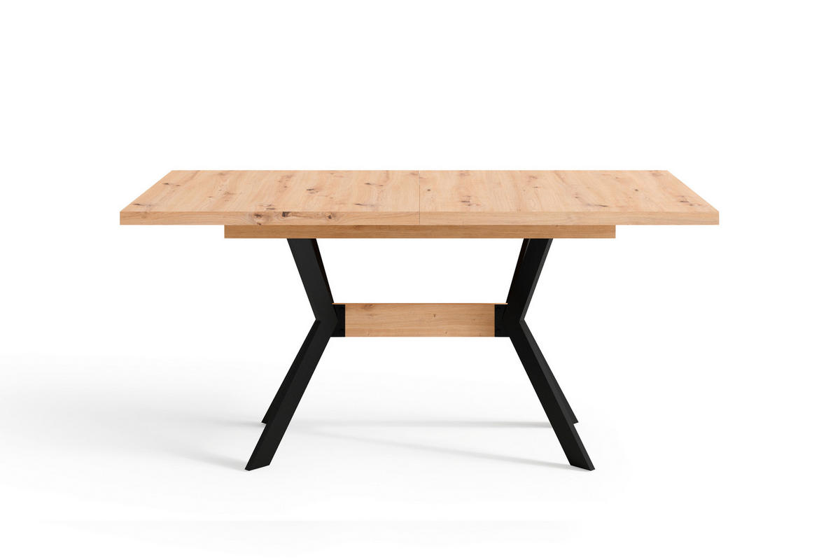 Tisch BREMEN Eiche Artisan Nachbildung B/H/T: ca. 160x75x90 cm BREMEN - Eiche/schwarz (160,00/75,00/90,00cm) - byLIVING