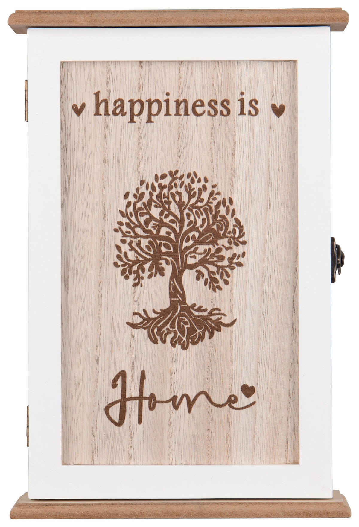 Schlüsselkasten Sandra weiß natur B/H/T: ca. 20x30x6 cm Sandra - weiß/natur (20,00/30,00/6,00cm)