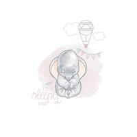 Komar Poster Dumbo Sleepy Disney B/L: ca. 50x70 cm Dumbo Sleepy - (50,00/70,00cm) - Komar