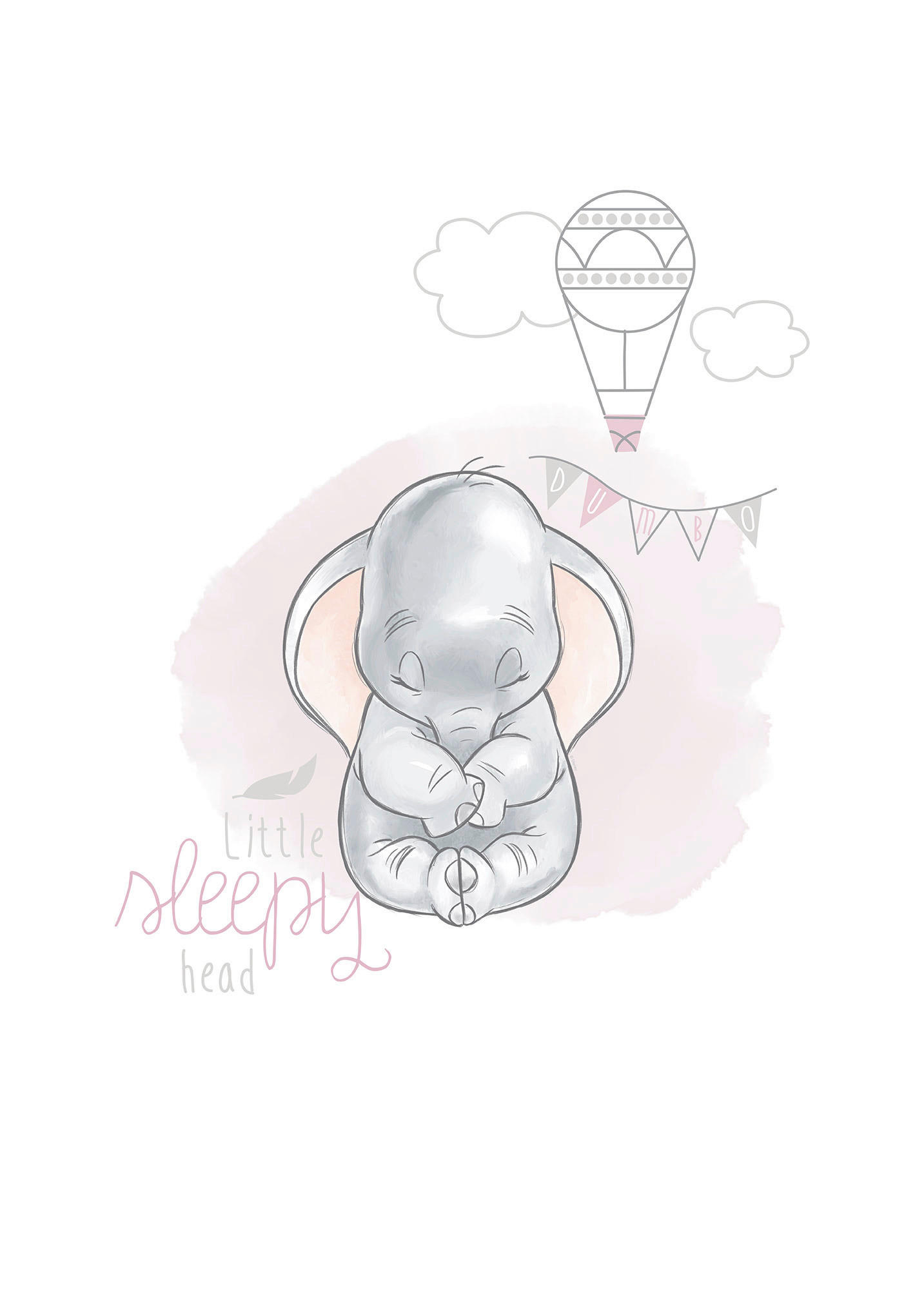 Komar Wandbild Dumbo Sleepy Disney B/L: ca. 50x70 cm