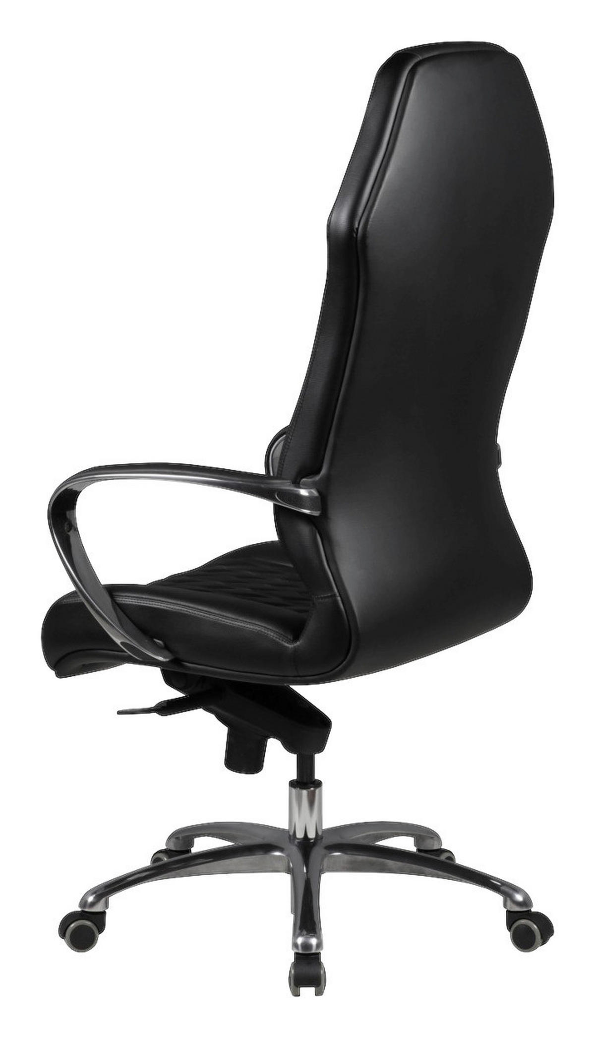Drehstuhl schwarz Leder Bürostuhl MONTEREY - schwarz (67,00/136,00/70,00cm) - Amstyle