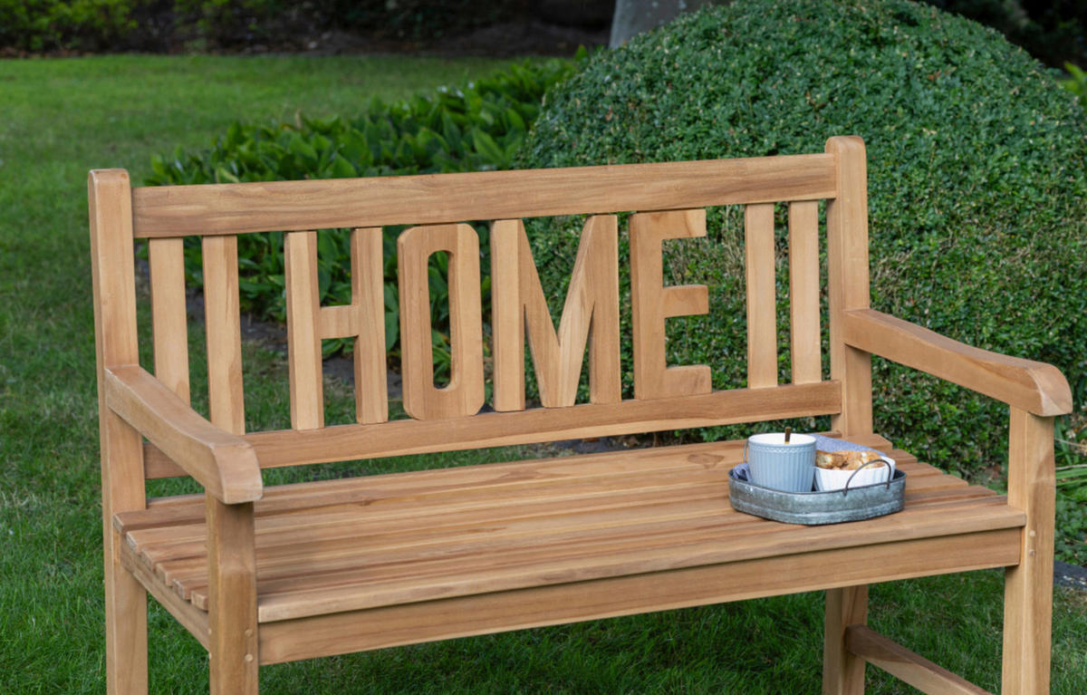 deVries Gartenbank Woodie natur Teakholz B/H/L: ca. 60x89x120 cm Woodie - natur (120,00/60,00/89,00cm) - deVries